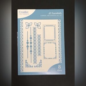 8 piece Corners and Borders Die Set New for cards, scrapbooking, paper crafts